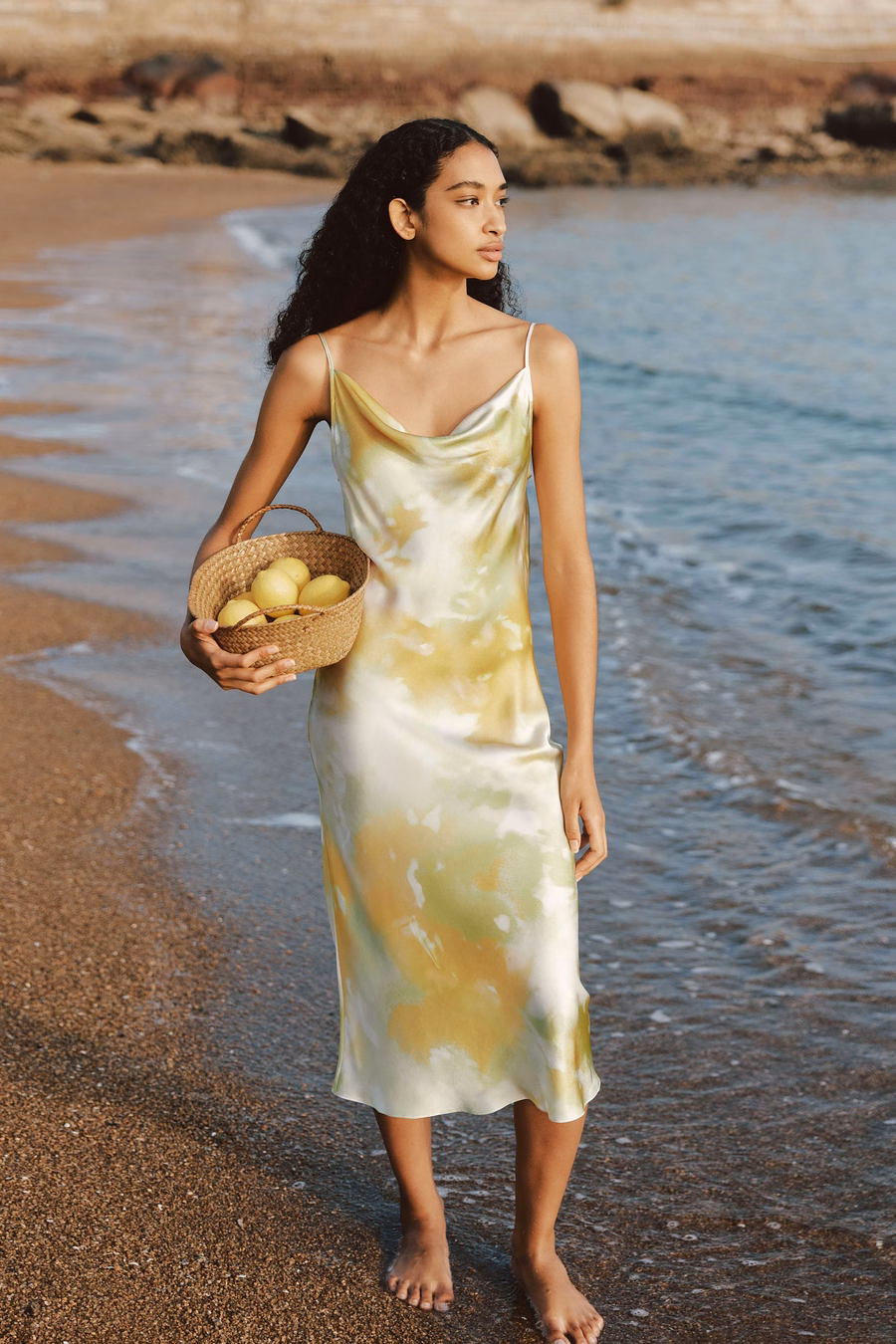 Print Silk Cami Dress