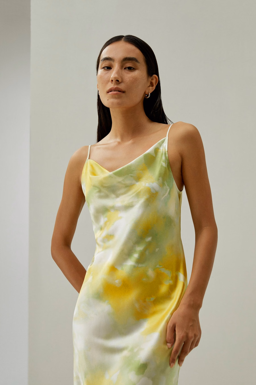 Print Silk Cami Dress