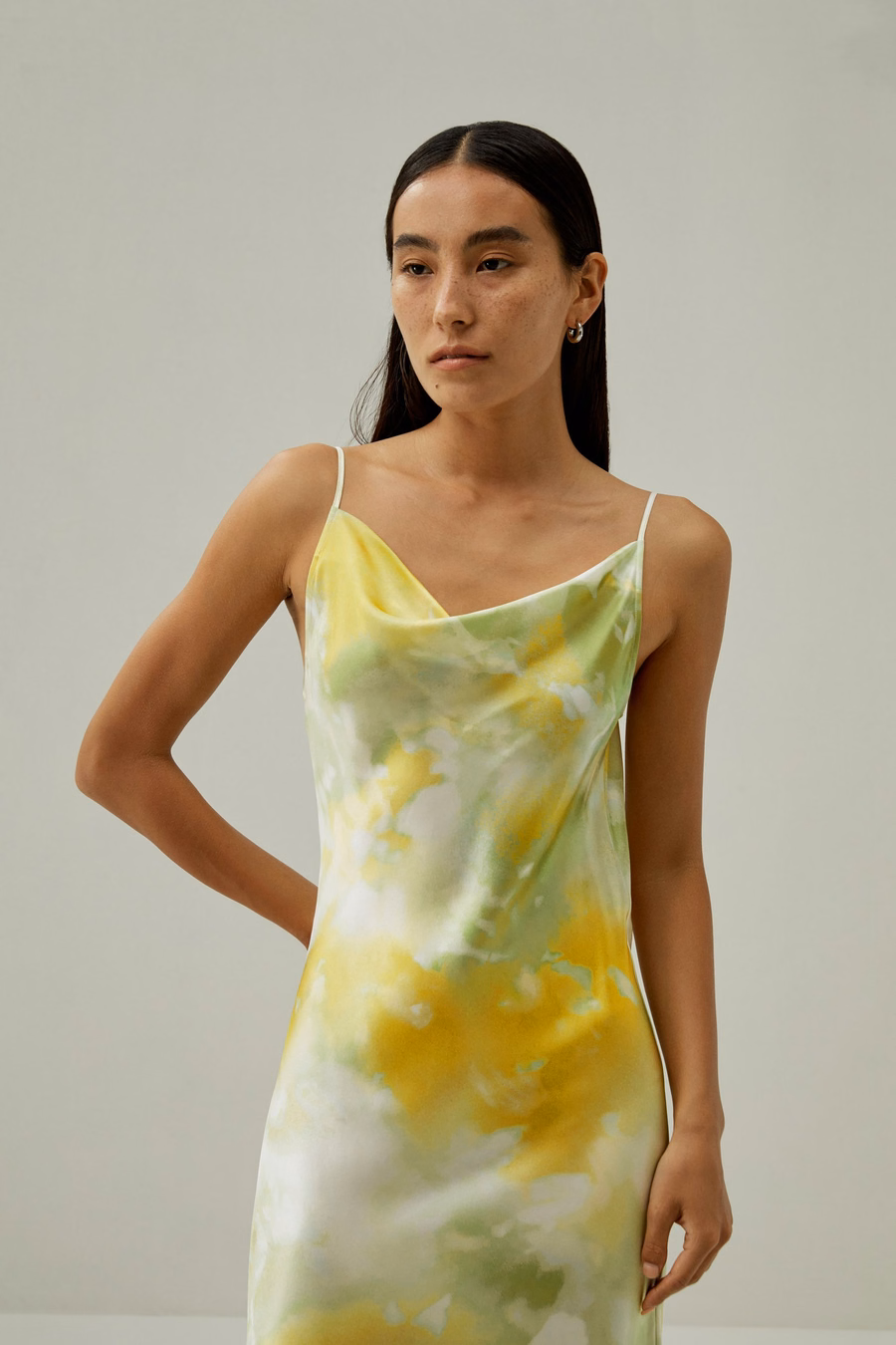 Print Silk Cami Dress
