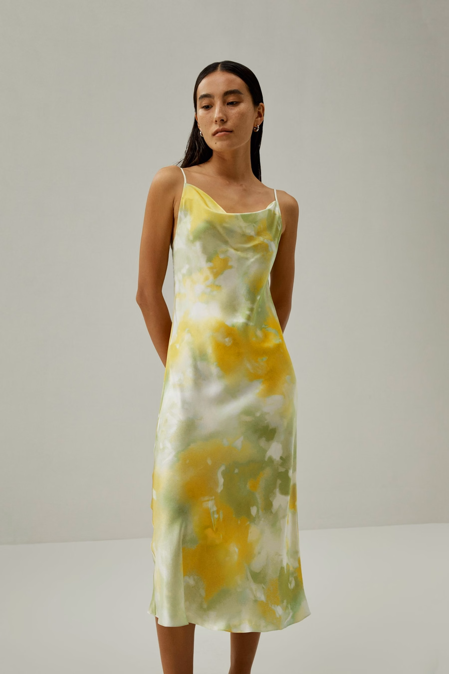 Print Silk Cami Dress