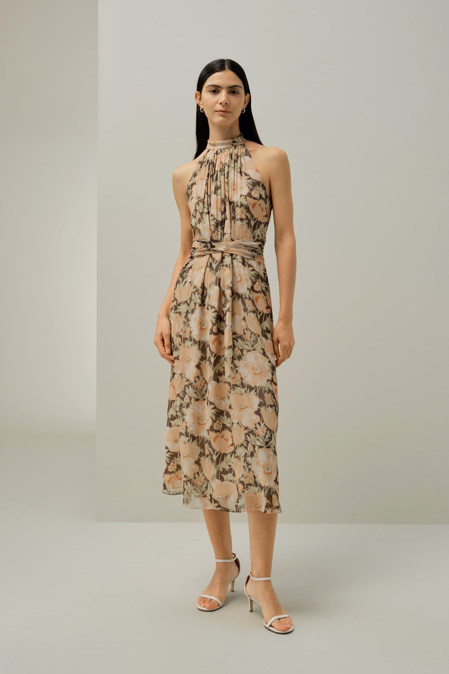 Poppy Parade Silk Chiffon Dress - Made With Liberty Fabric