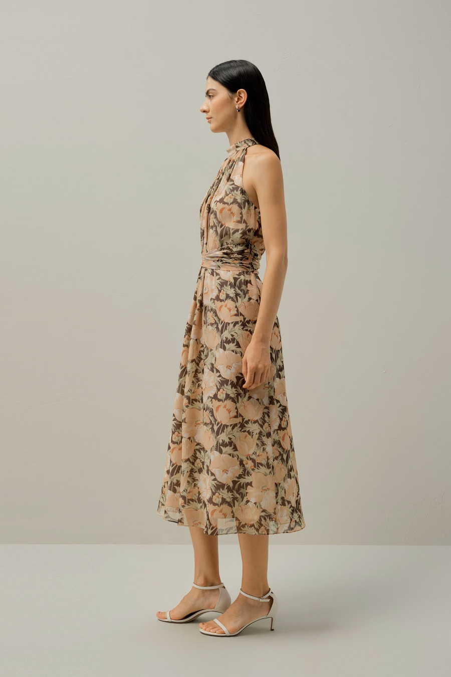 Poppy Parade Silk Chiffon Dress - Made With Liberty Fabric