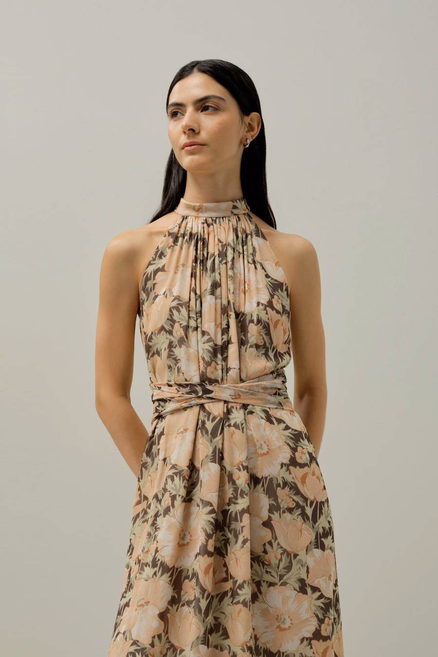 Poppy Parade Silk Chiffon Dress - Made With Liberty Fabric