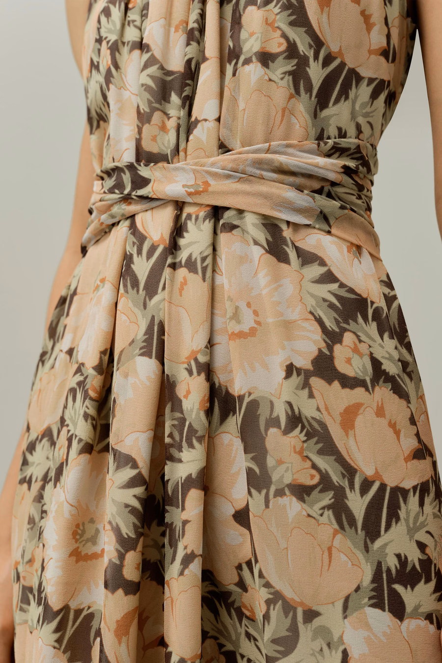 Poppy Parade Silk Chiffon Dress - Made With Liberty Fabric