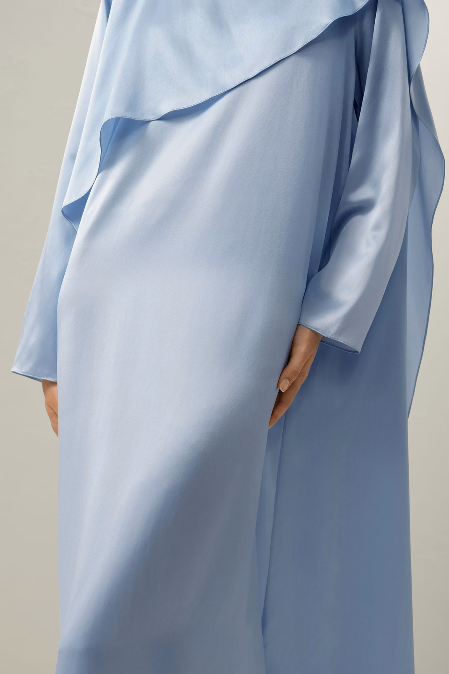 Silk Charmeuse Asymmetrical Maxi Dress