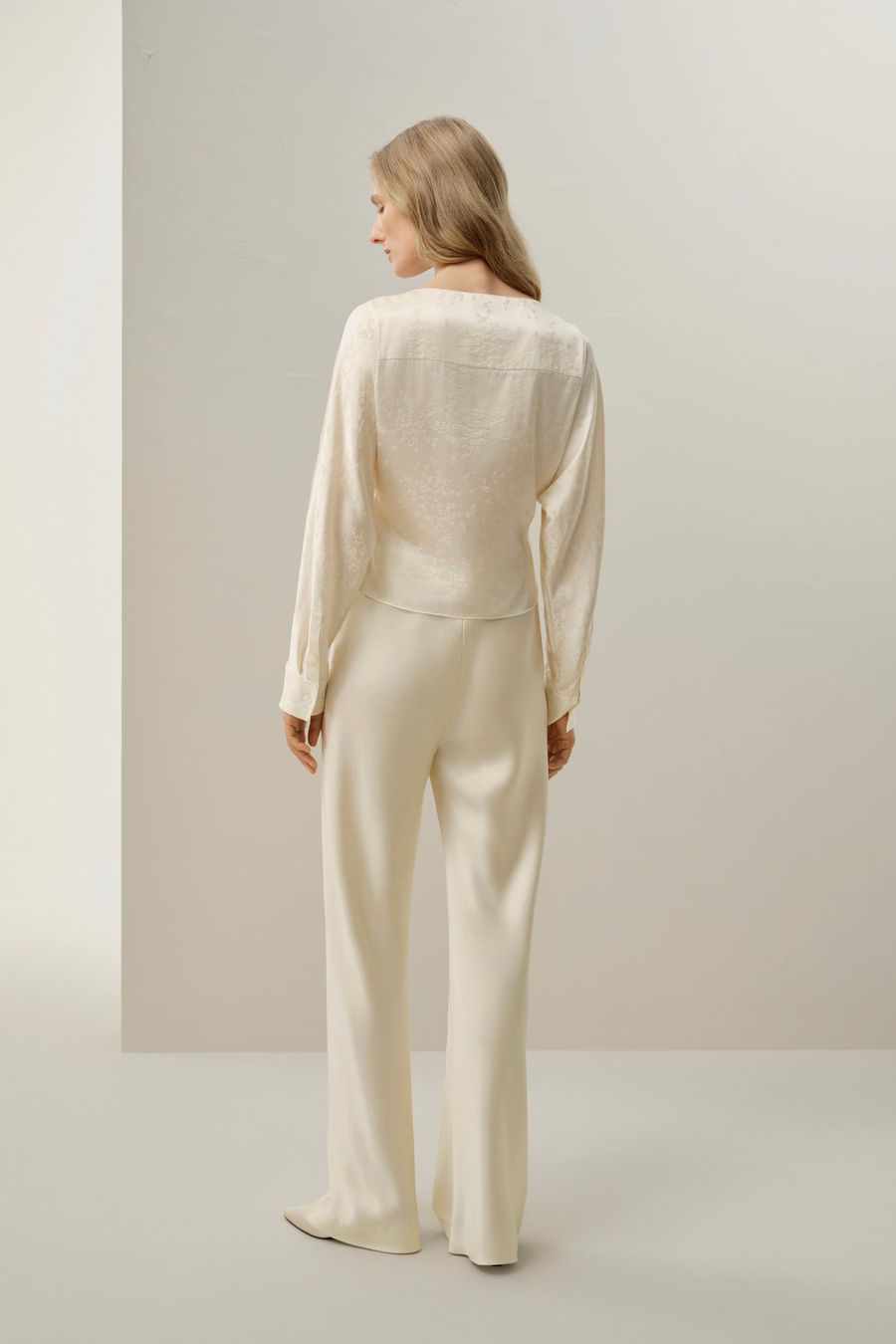YING jacquard silk blouse