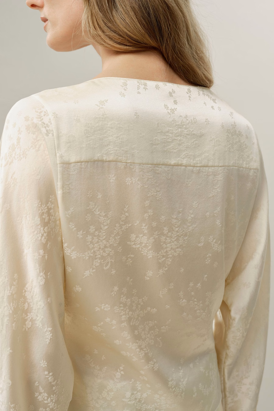 YING jacquard silk blouse