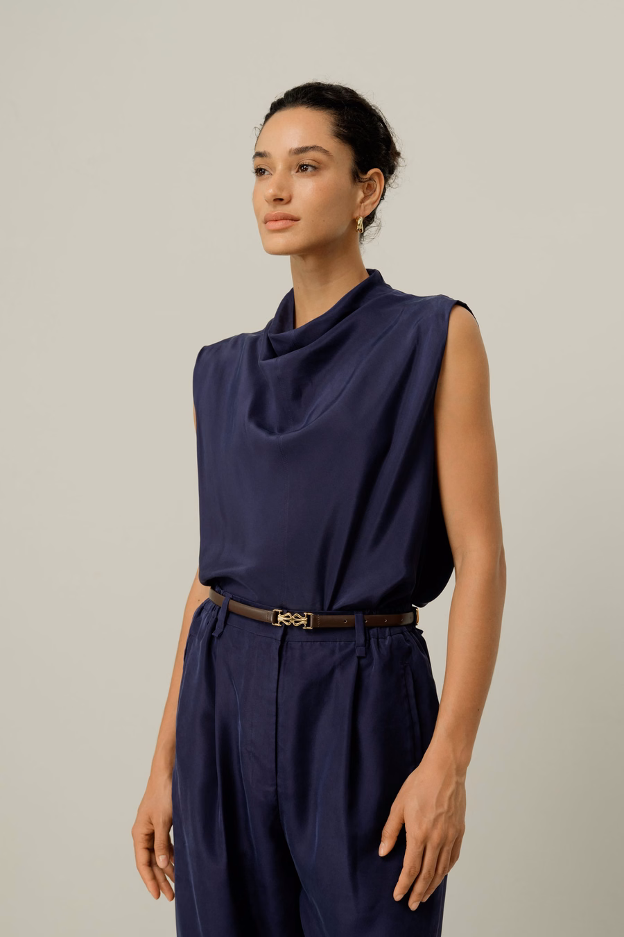 Silk Habotai sleeveless top
