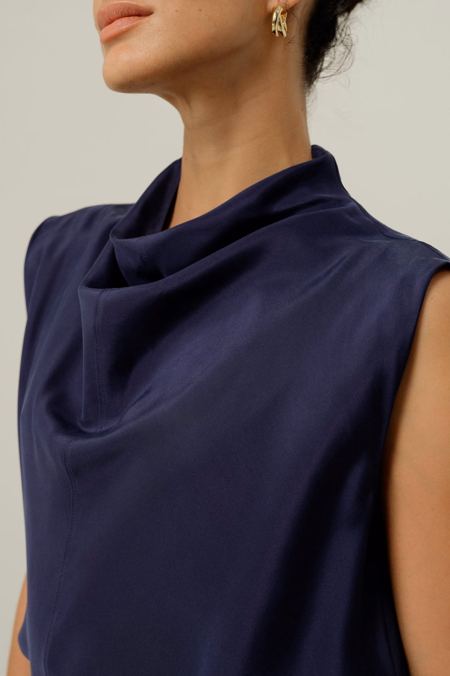 Silk Habotai sleeveless top