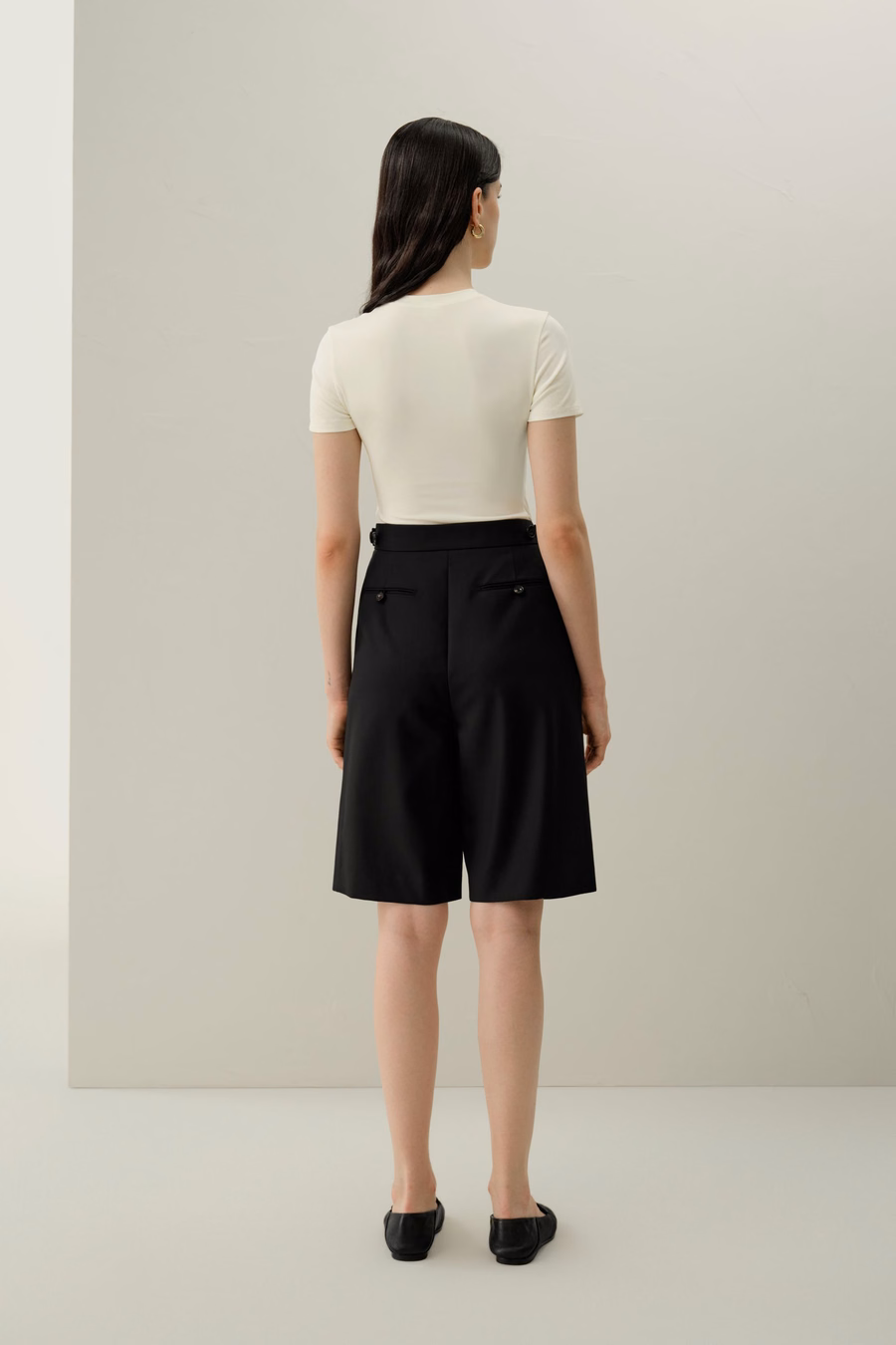 Wool-Silk Bermuda