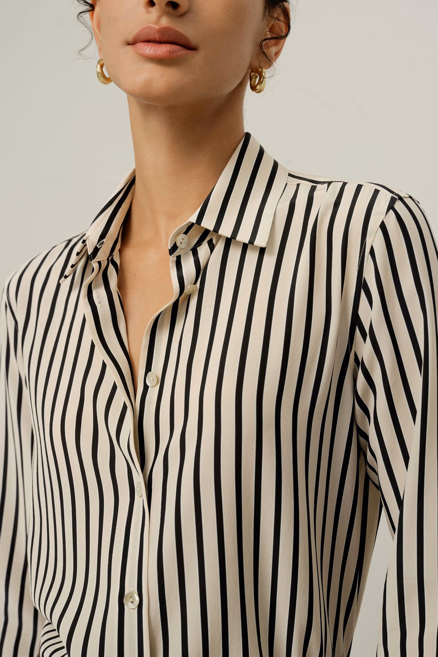 Striped Silk Shirt