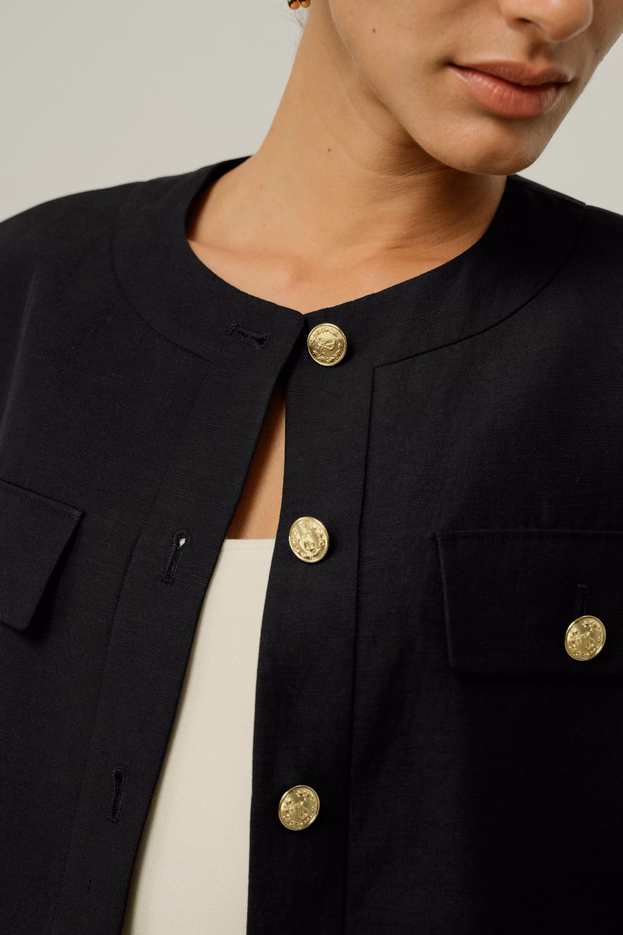 Mara Jacket in Silk Linen