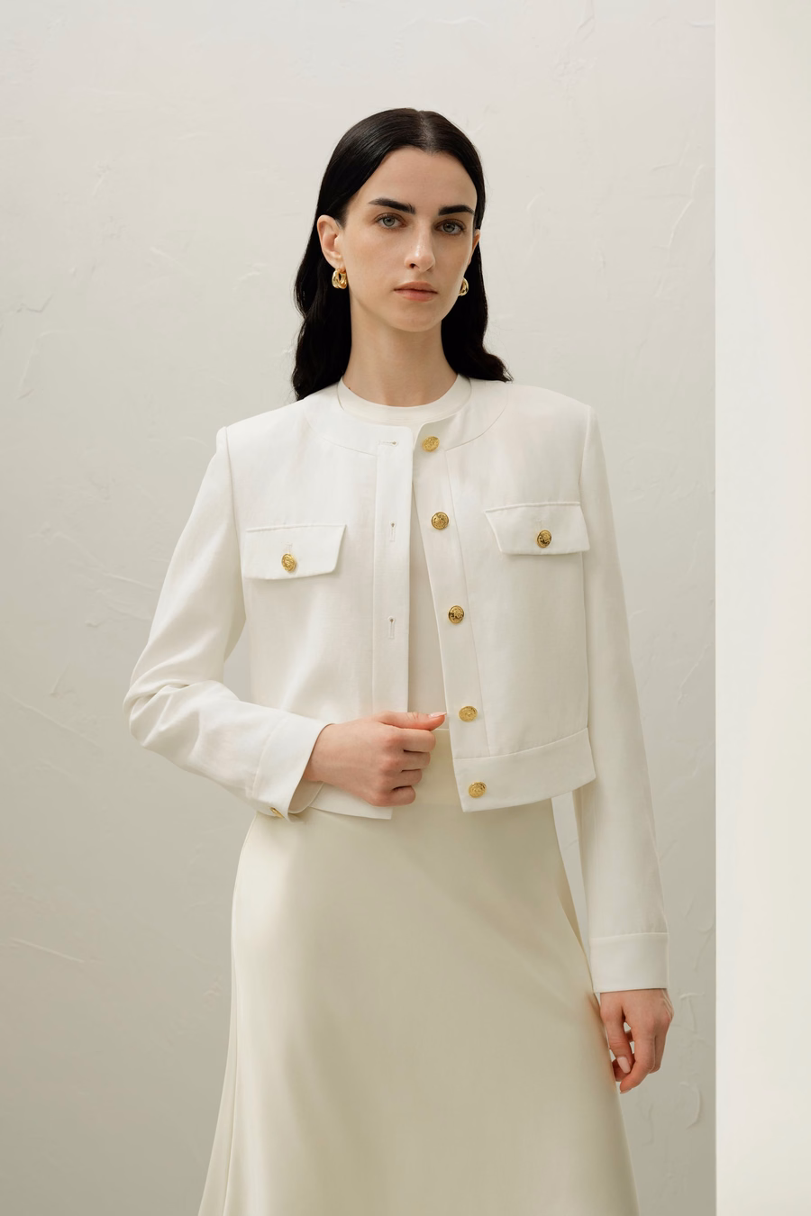 Mara Jacket in Silk Linen