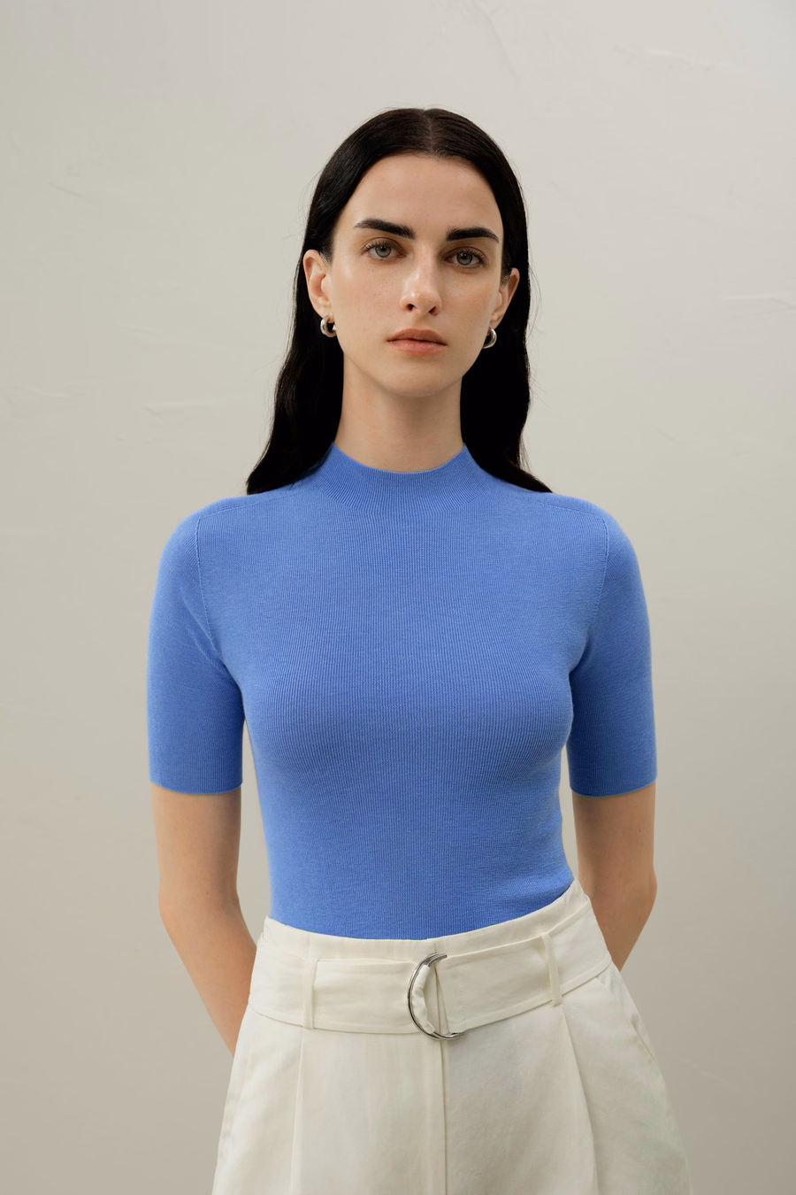 Seamless Silk-Cotton Slim-Fit Knit Top