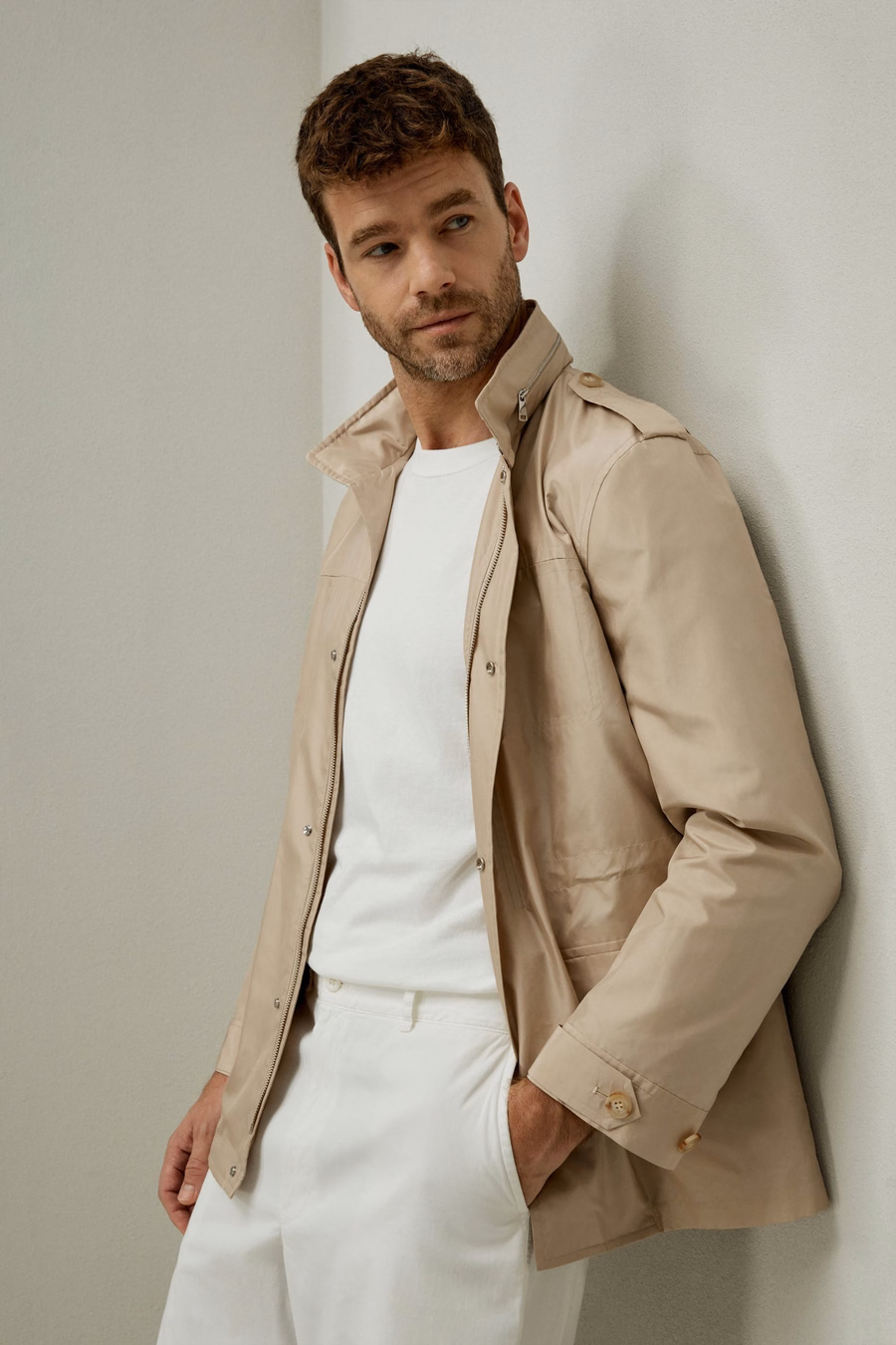 Water-Resistant Modern Utility Men Jacket