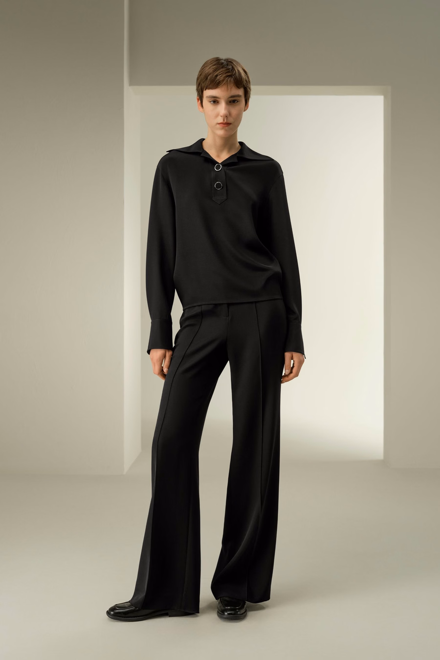 Luxury Stretch Silk Popover Blouse