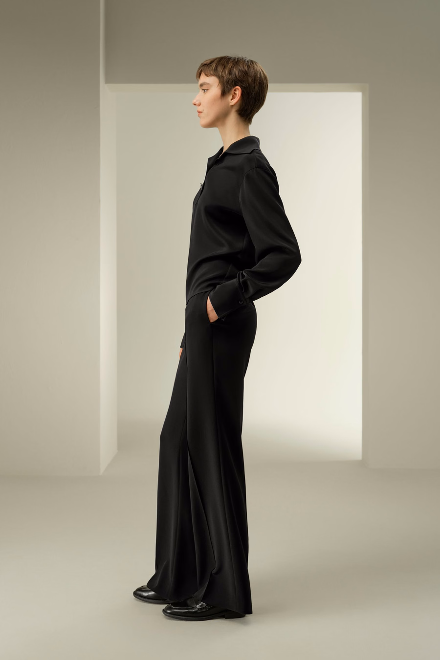 Luxury Stretch Silk Popover Blouse