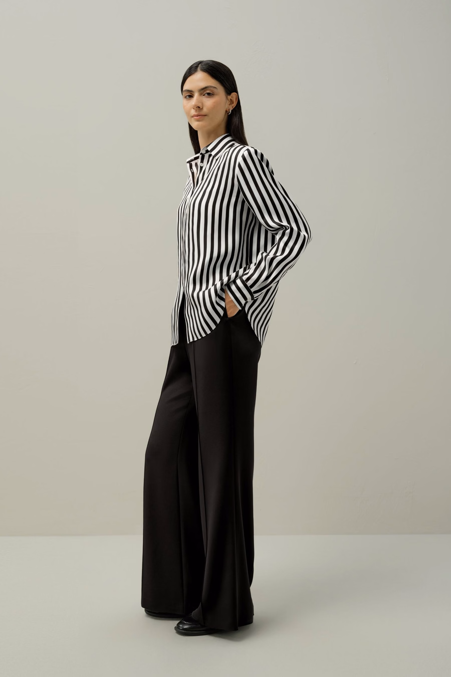 LILYSILK X LYDIA TOMLINSON Audrey Striped Shirt