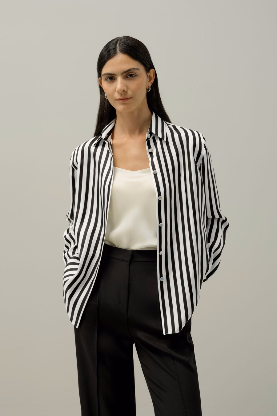 LILYSILK X LYDIA TOMLINSON Audrey Striped Shirt