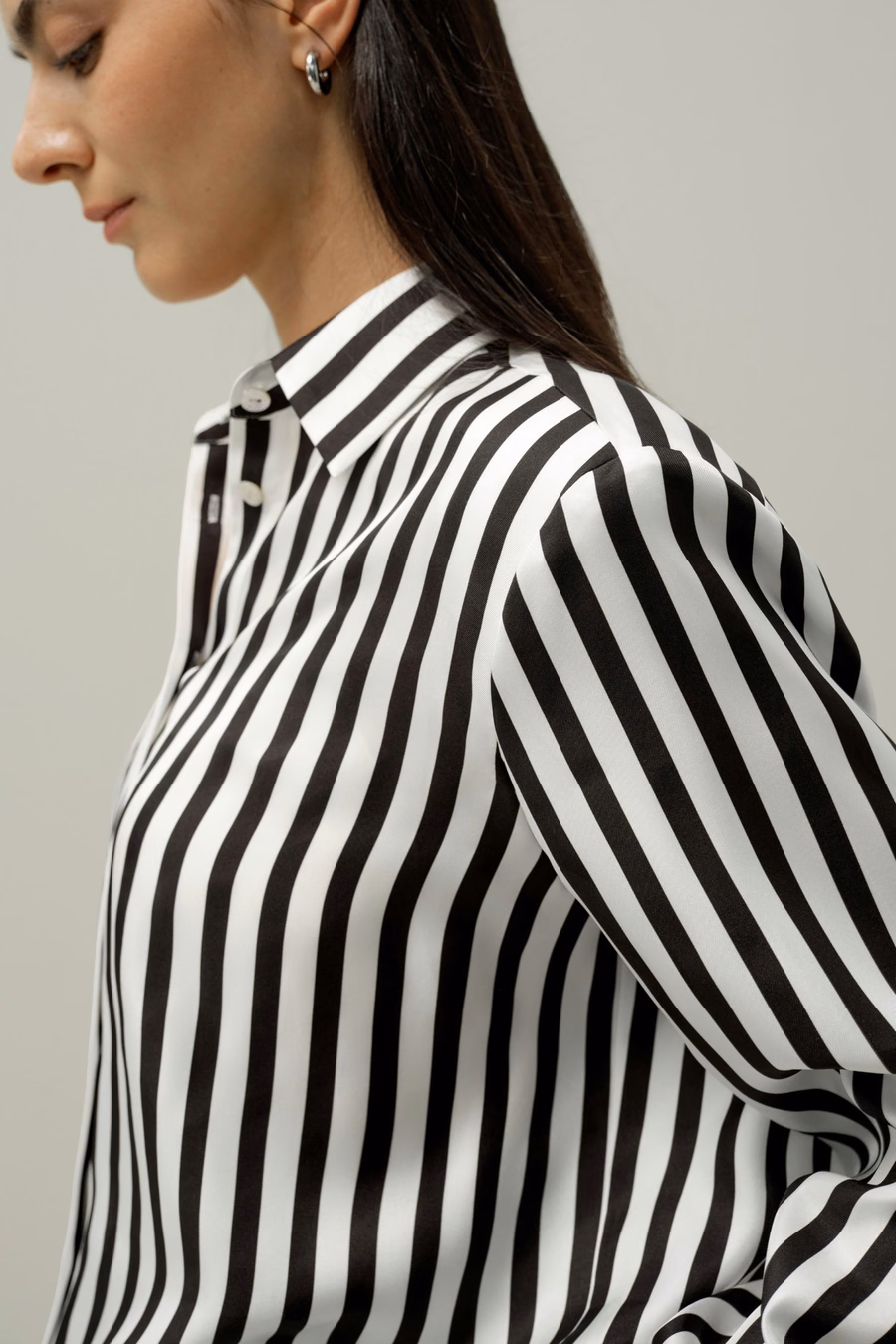 LILYSILK X LYDIA TOMLINSON Audrey Striped Shirt