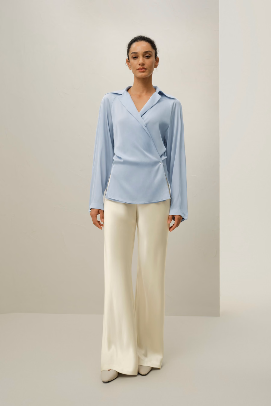 Multipositional Silk Shirt