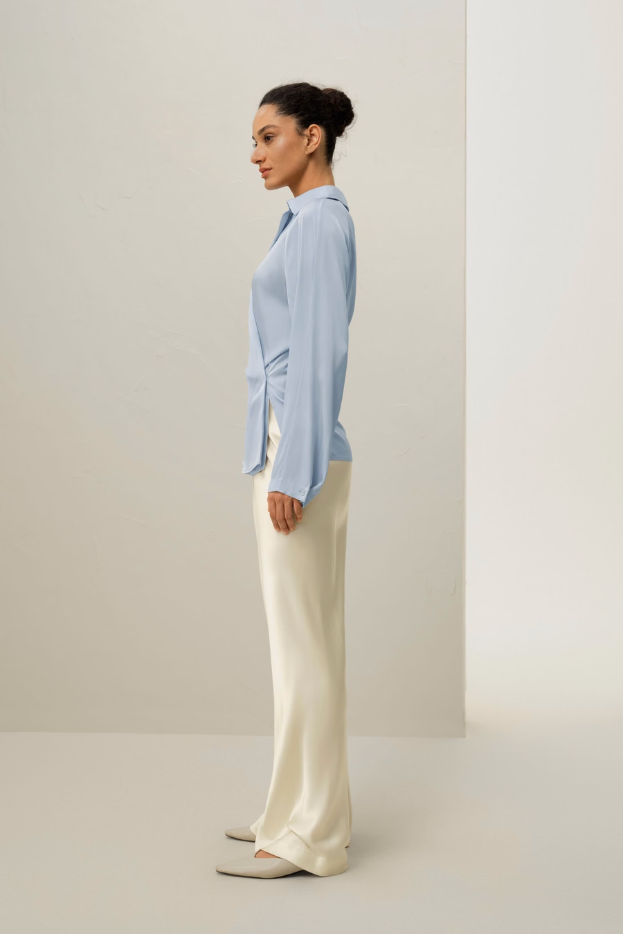 Multipositional Silk Shirt