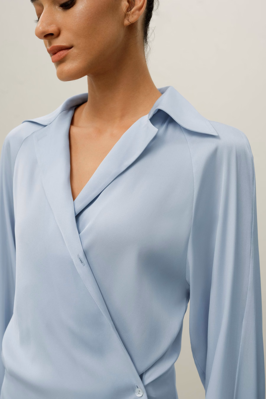 Multipositional Silk Shirt