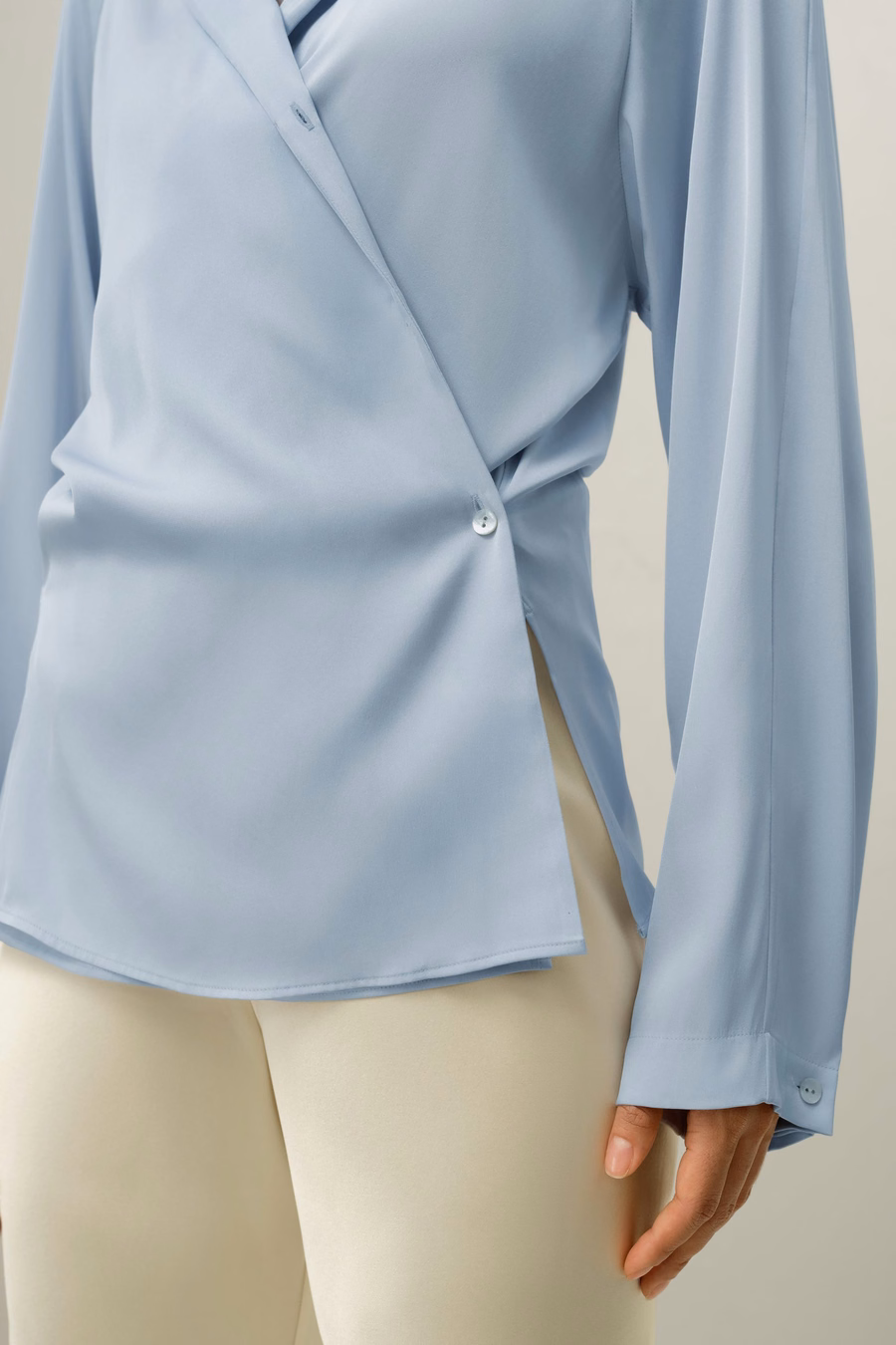 Multipositional Silk Shirt