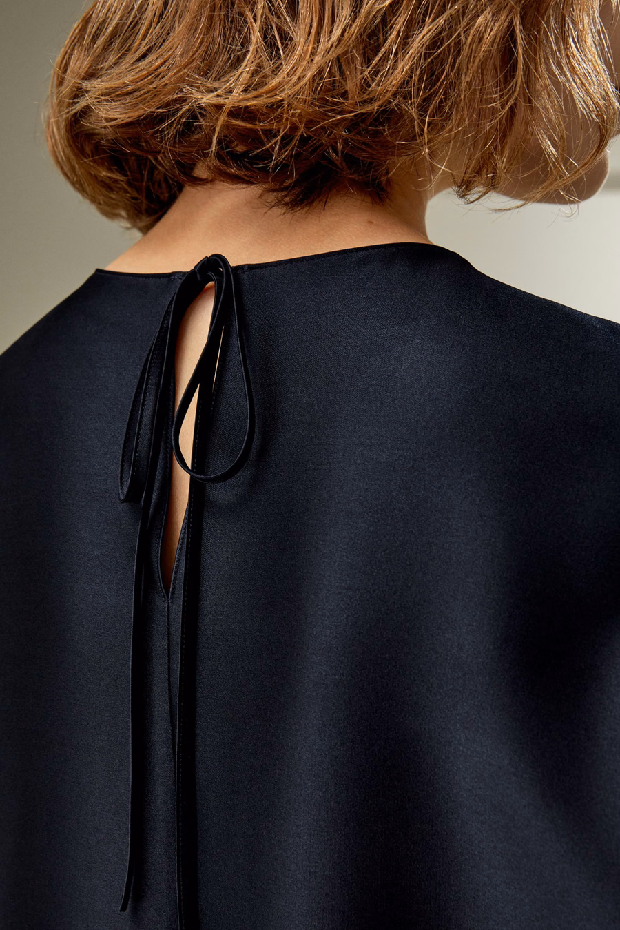Relaxed Silk Crewneck Blouse