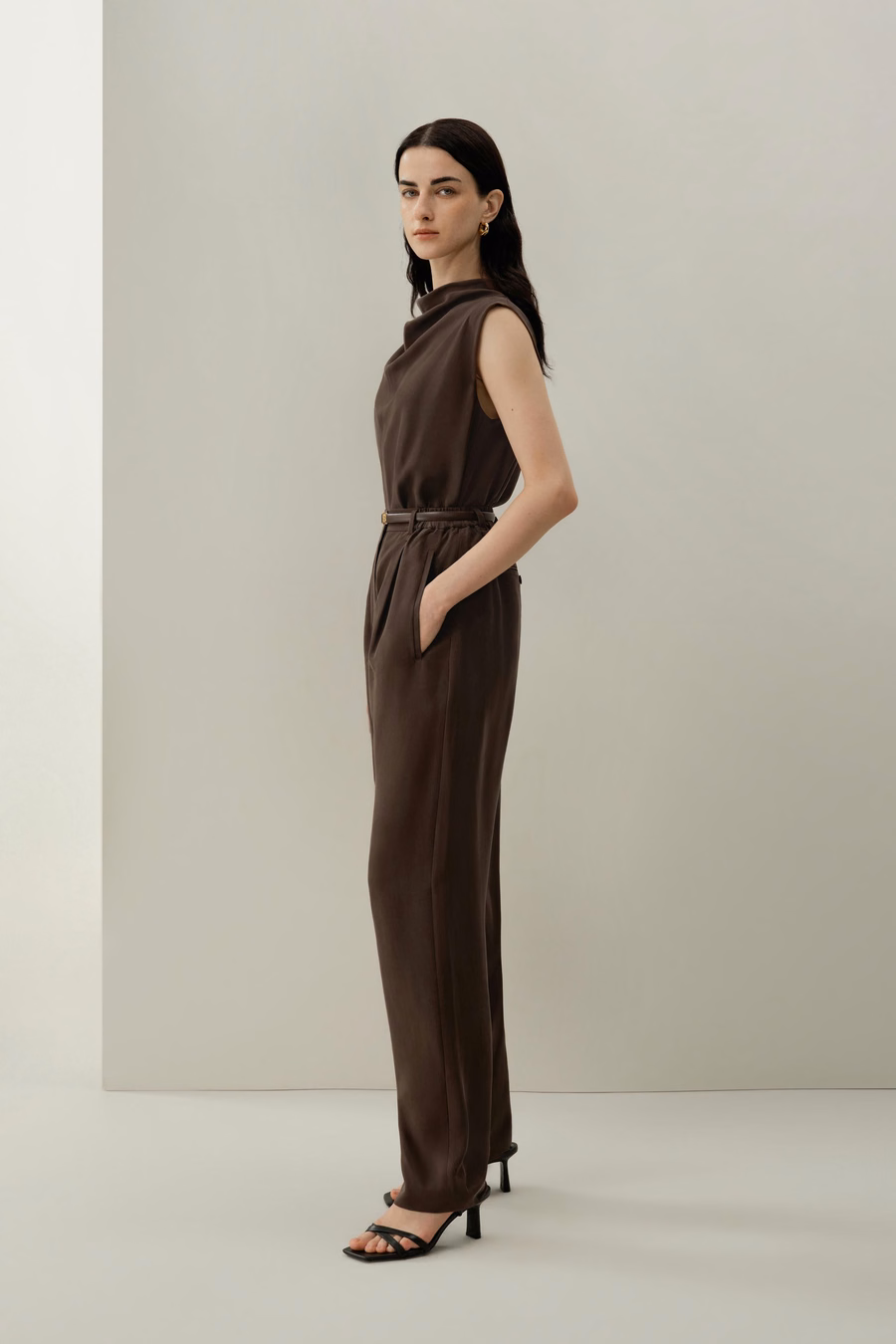 Silk Habotai sleeveless top