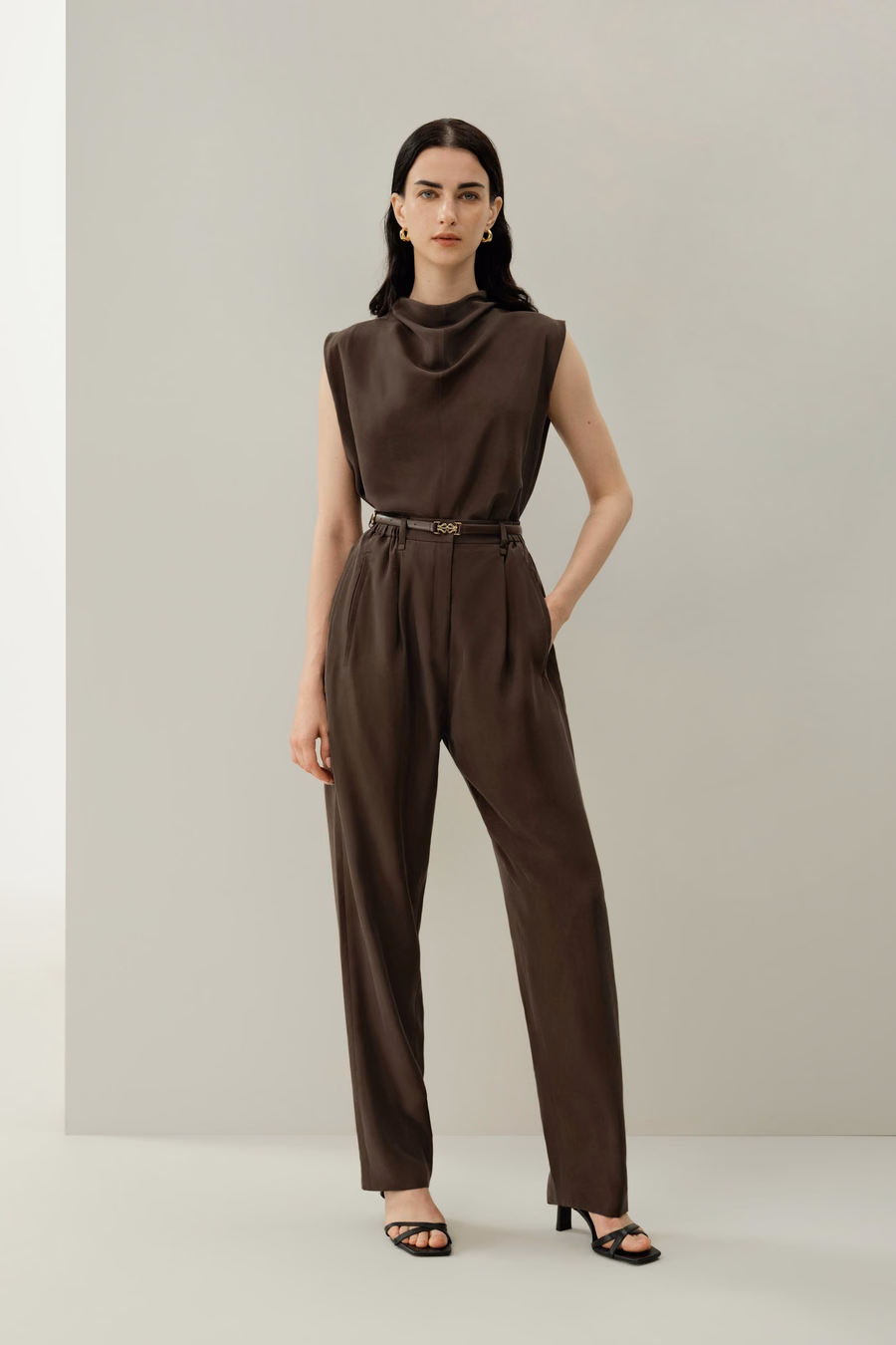 Silk Habotai sleeveless top
