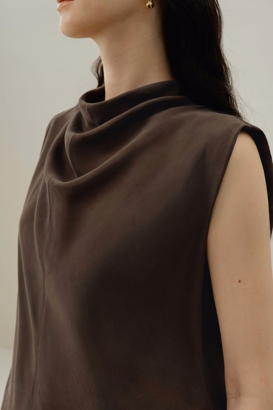 Silk Habotai sleeveless top
