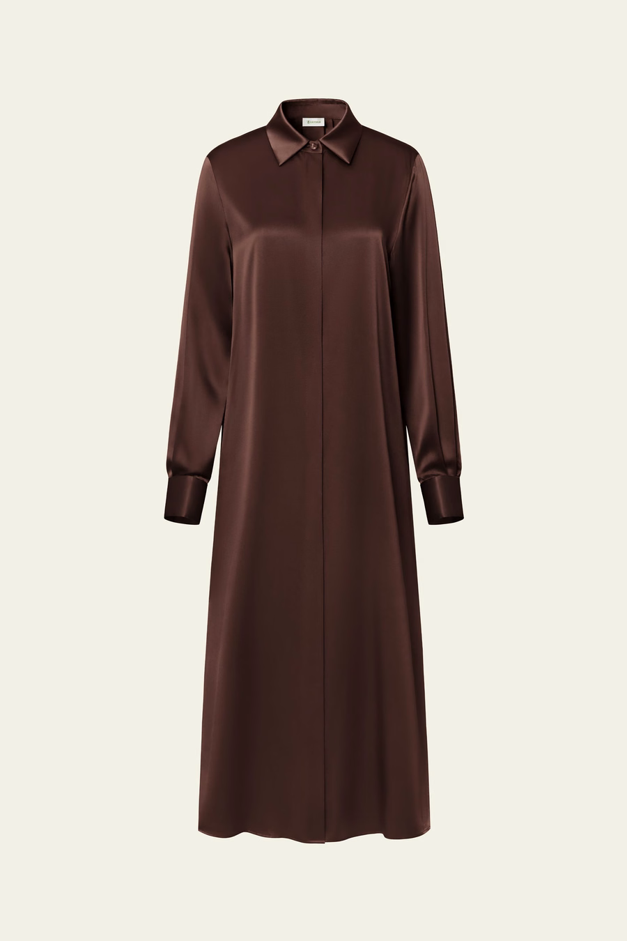 Silk Charmeuse Shirt Dress