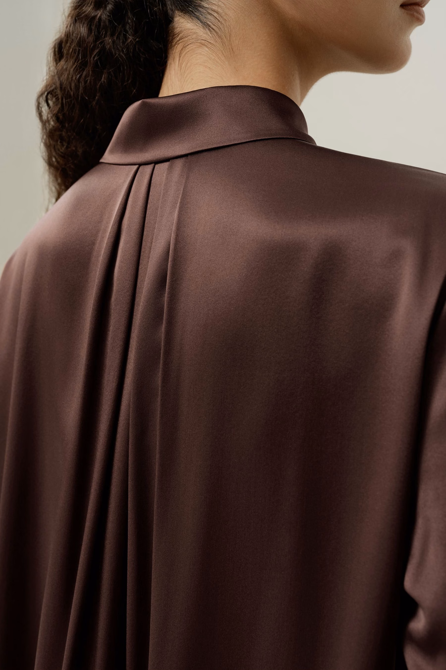 Silk Charmeuse Shirt Dress
