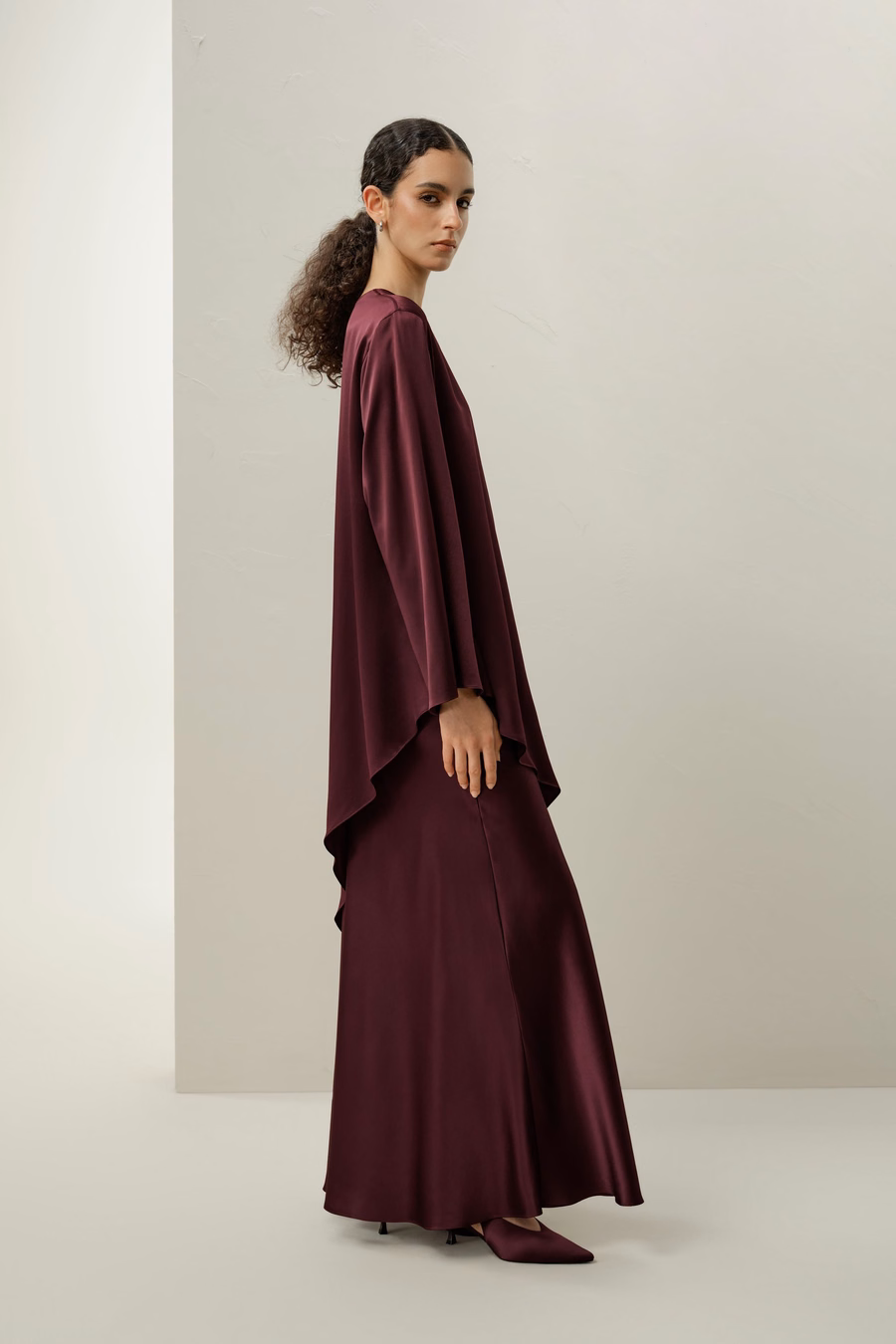 Silk Charmeuse A-Line Maxi Skirt