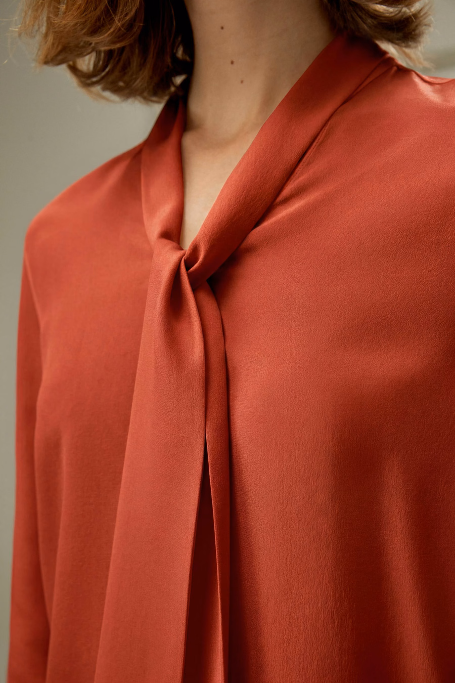 Silk Bowtie Blouse