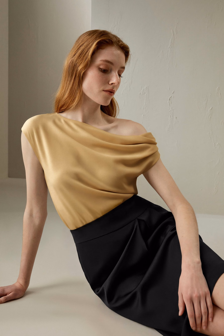 Boat Neck Silk Top