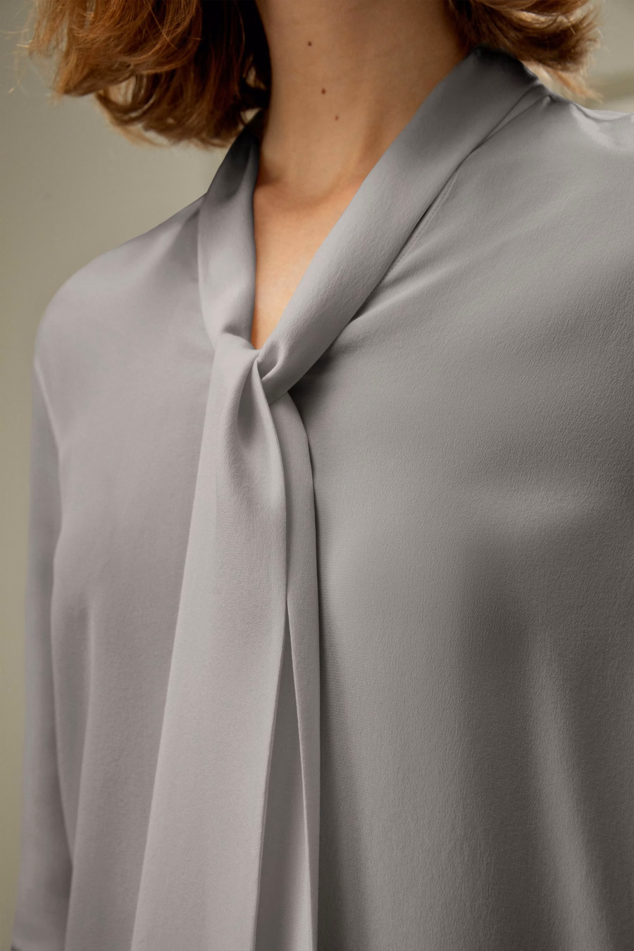 Silk Bowtie Blouse
