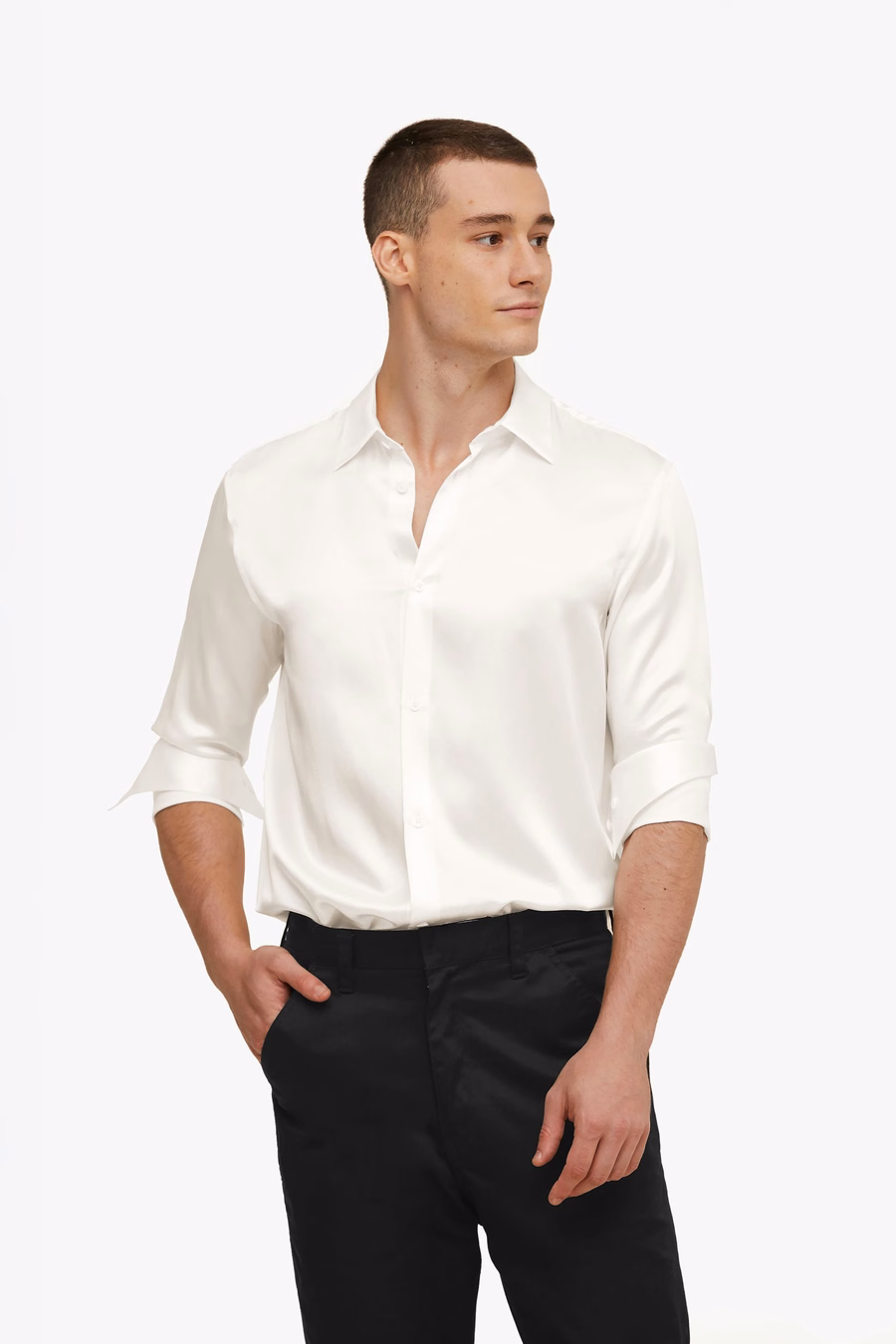 Mulberry Silk Basic Mens Shirt
