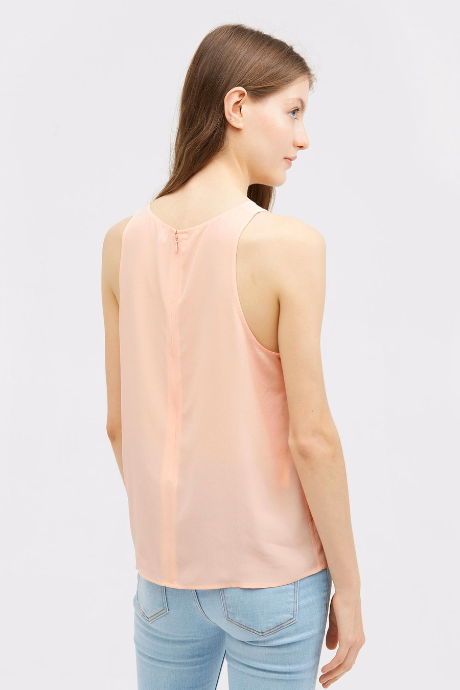 Round Neck Sleeveless Silk Camisole