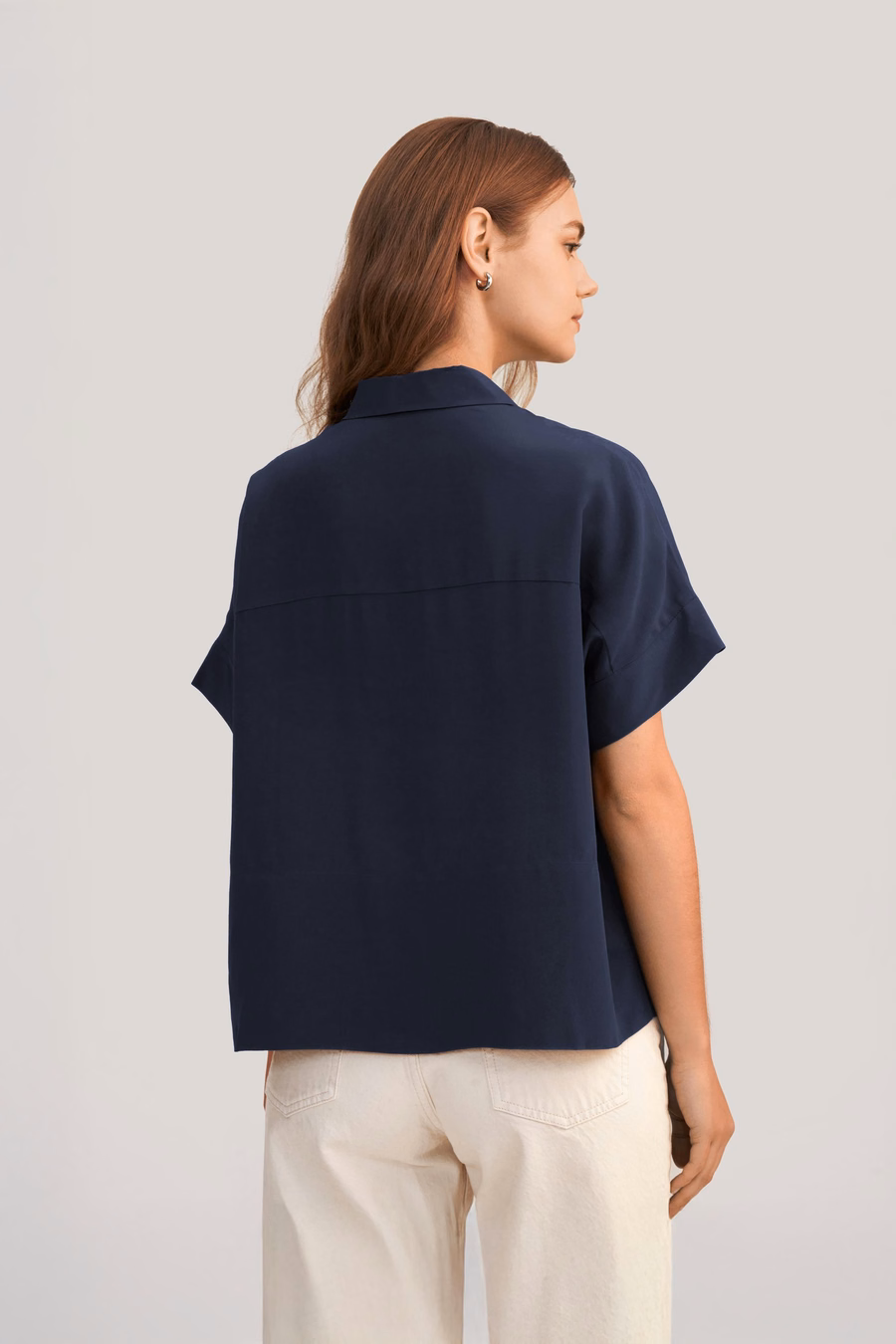Casual Short Sleeves Loose Silk T-Shirt