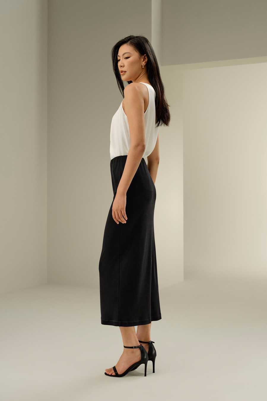 Elegant Silk Midi Skirt