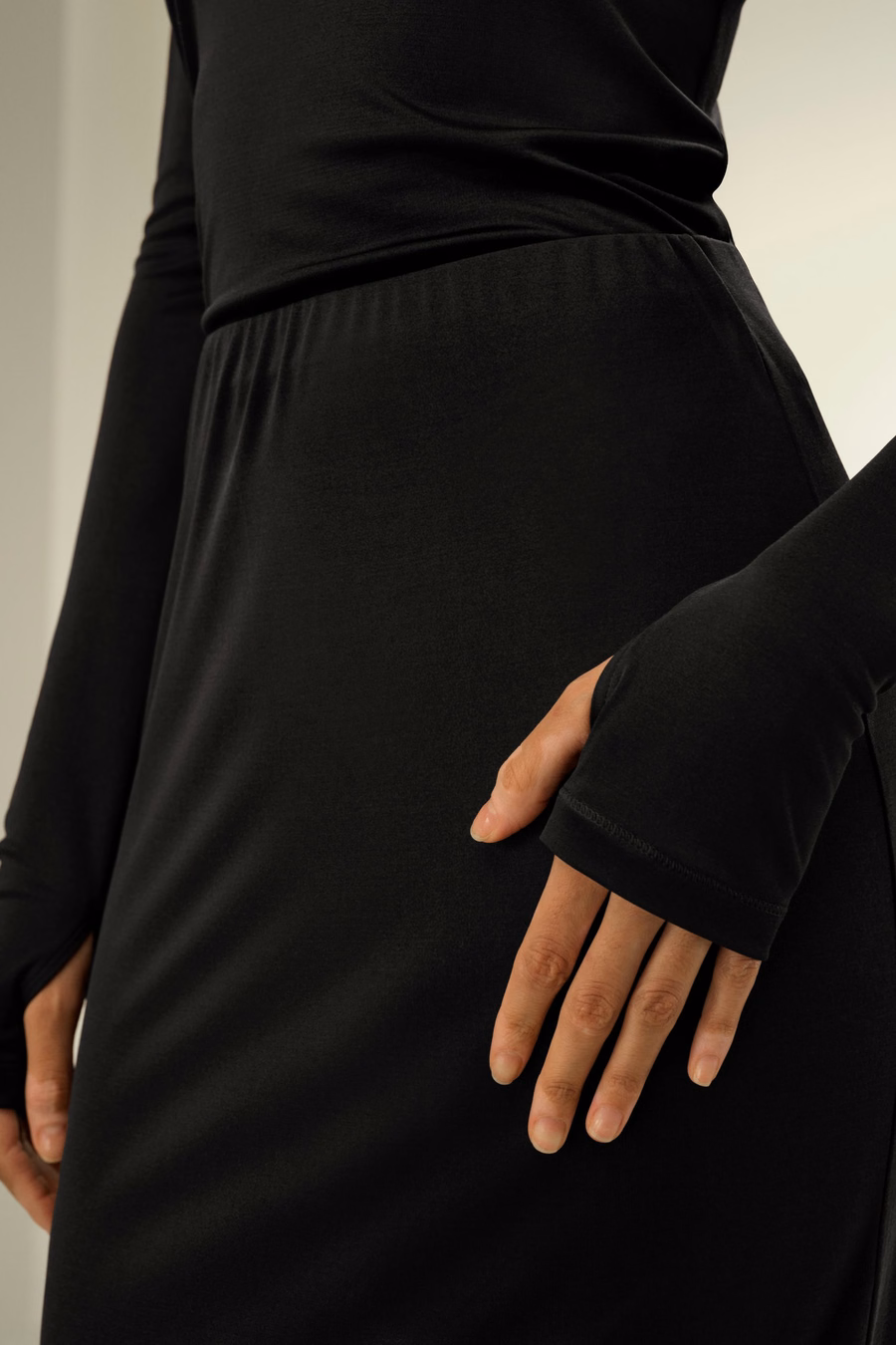 Elegant Silk Midi Skirt
