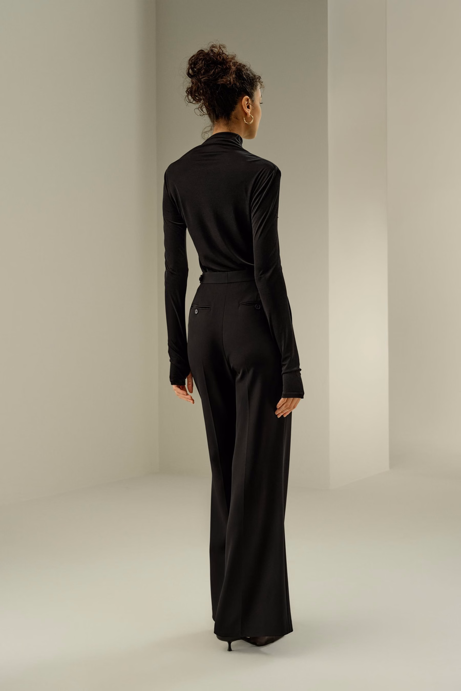 Slim Fitted Silk Jersey Long Sleeve Top
