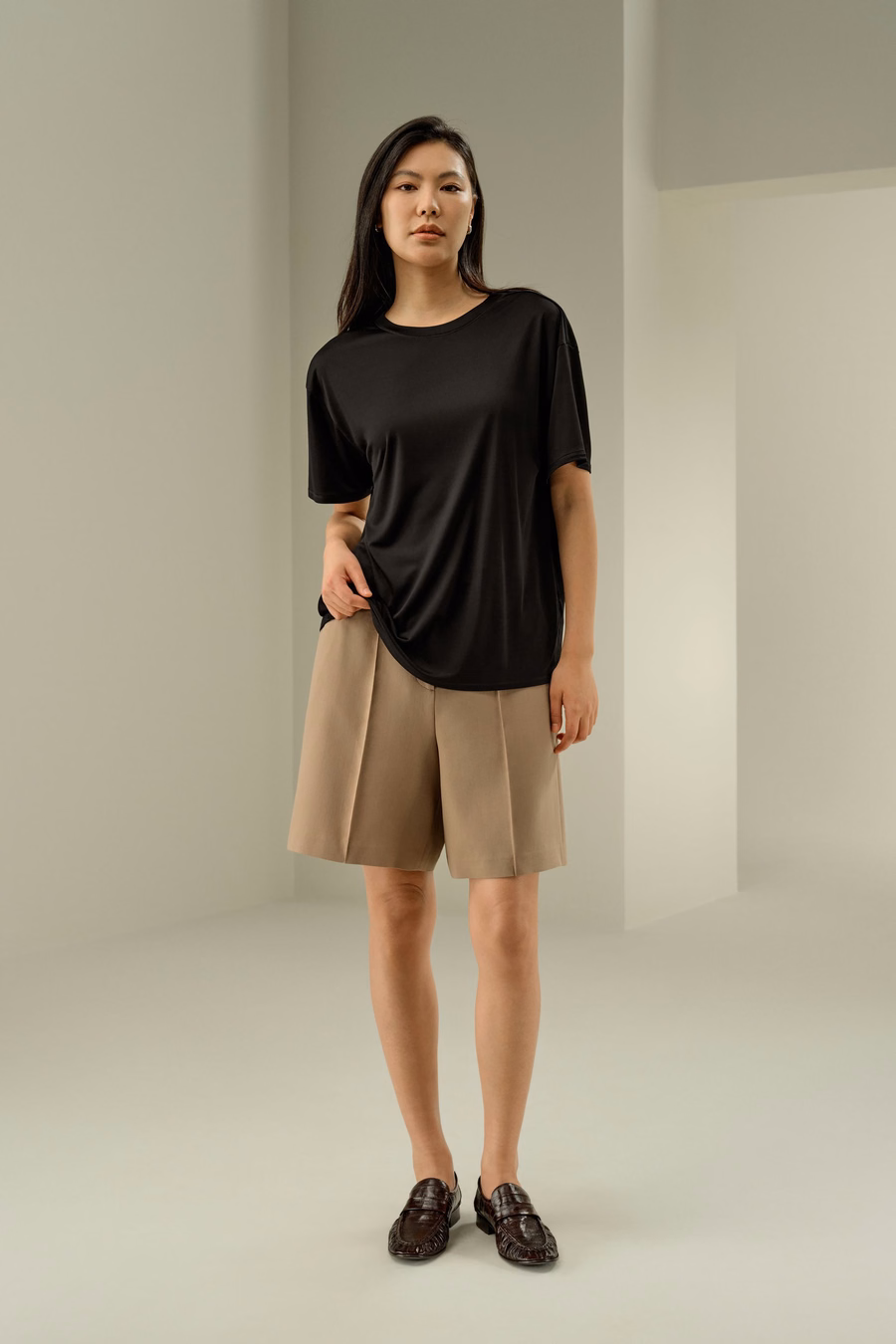 Oversized Silk Jersey Tee