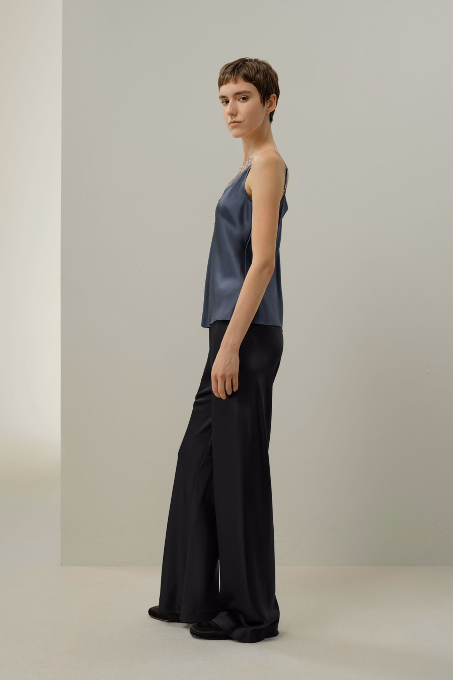 Lace-Trimmed Silk Camisole