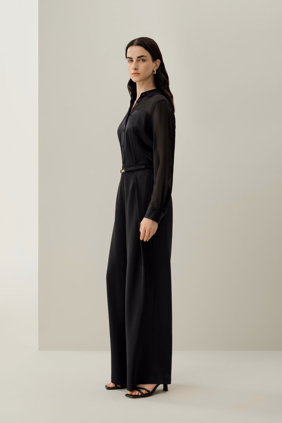 Button Down Silk Organza Shirt