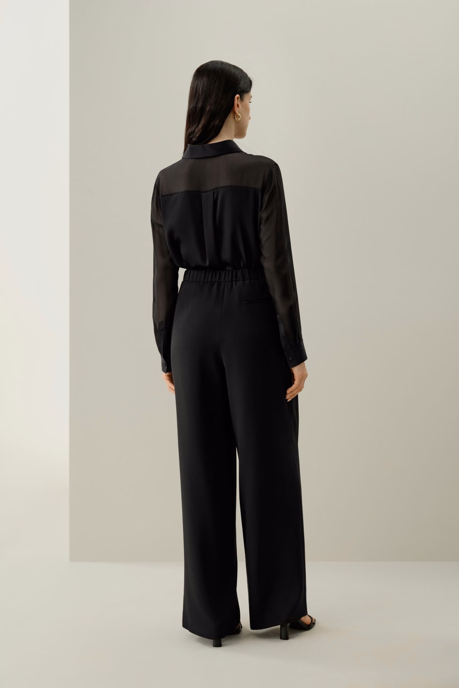 Button Down Silk Organza Shirt