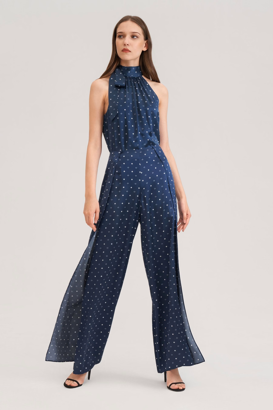 Halter Neck Silk Pine Shirt