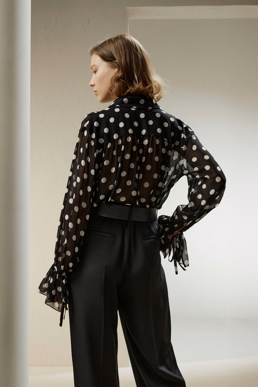 Polka Dots Georgette Blouse